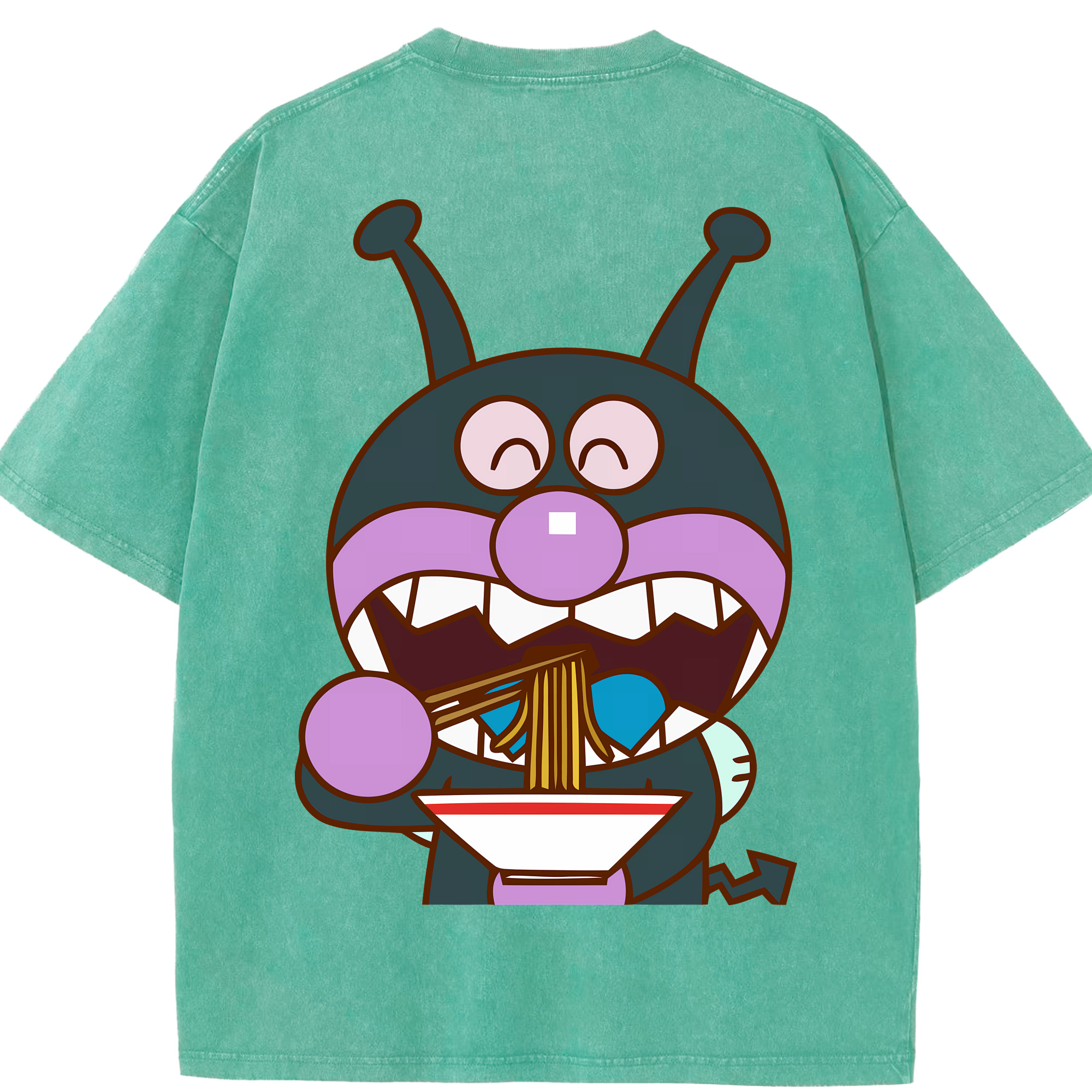 （画像用） アンパンマン Anpanman 綿100% ヴィンテージ風 半袖Tシャツ（背面プリント）